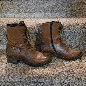 Taos Footwear Brown Combat & Moto Boots